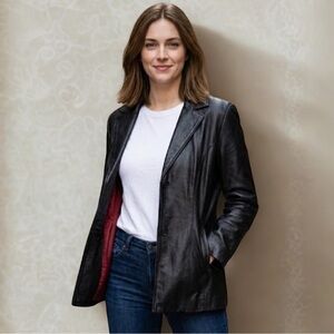 Wilson's Black Leather Blazer​